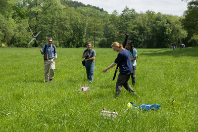 Recovery of SPEQS prototype after a weather balloon flight in Germany, 2012.