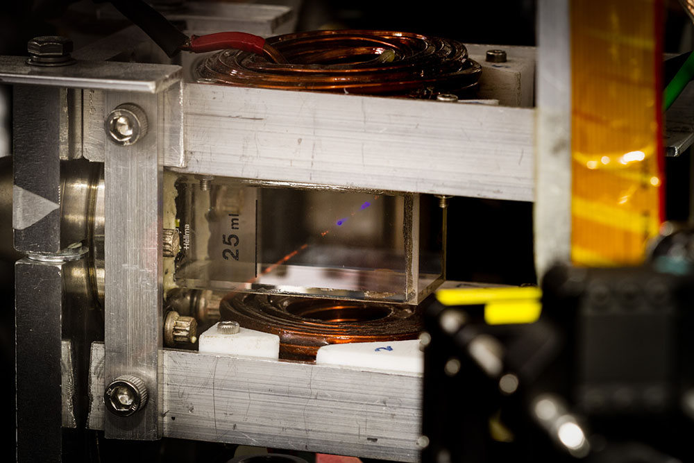 Cloud of Rubidium atoms that generates entangled photons